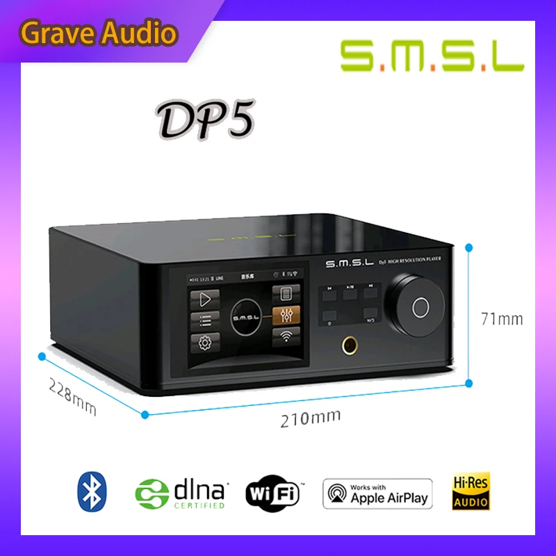 Smsl DP5 Mqa 4.0 Speler Digitale Draaitafel Decoder Hoofdtelefoon Versterker Airplay Dina Wifi DSD256 - AliExpress