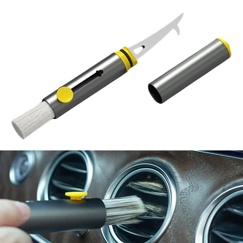 

Car Cleaning Brush Air Condition Outlet Detailing Brush Multi-Function Tire Stone Remover Hook Window Breaker Safety Hammer Tool