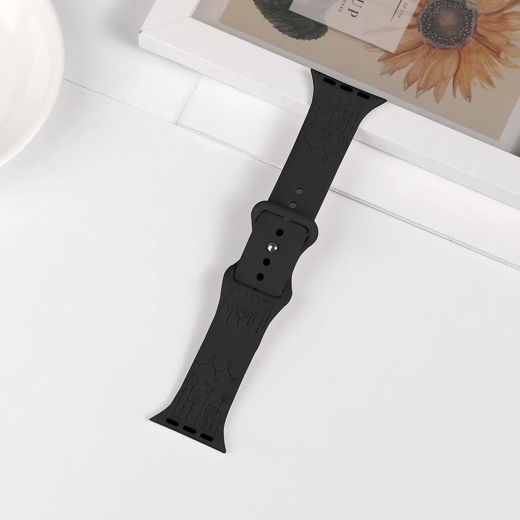Engraved Watch Band with Stylish Straps