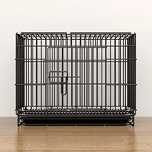  50x38x32cm Folding Metal Wire Rabbit Cage Small Pet Habitat Cage Guinea Pigs Bunny Hamster Cage with Tray Indoor Animal House 