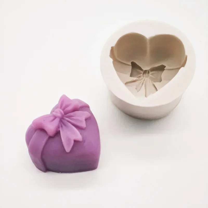 3D Silicone Soap Mold Diy Love Heart Rose Flower Chocolate Cake Decoration Baking Tools Handmade Clay Plaster Candle Making Kit