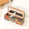 Patterned Jewelry Box Stylish Lipstick Storage Box Natual Cork Retro Style Portable Travel Jewelry Storage Mini Lipstick Case 3