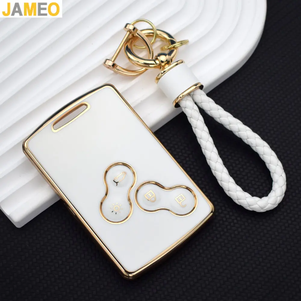 Premium TPU Car Key Case Cover with Keychain - Sleek and Durable Design