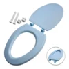 Removable Toilet Cover EVA Toilet Pad Resistant To Moisture Stylish Bathroom Decor Blue Cover For Standard Toilets 6