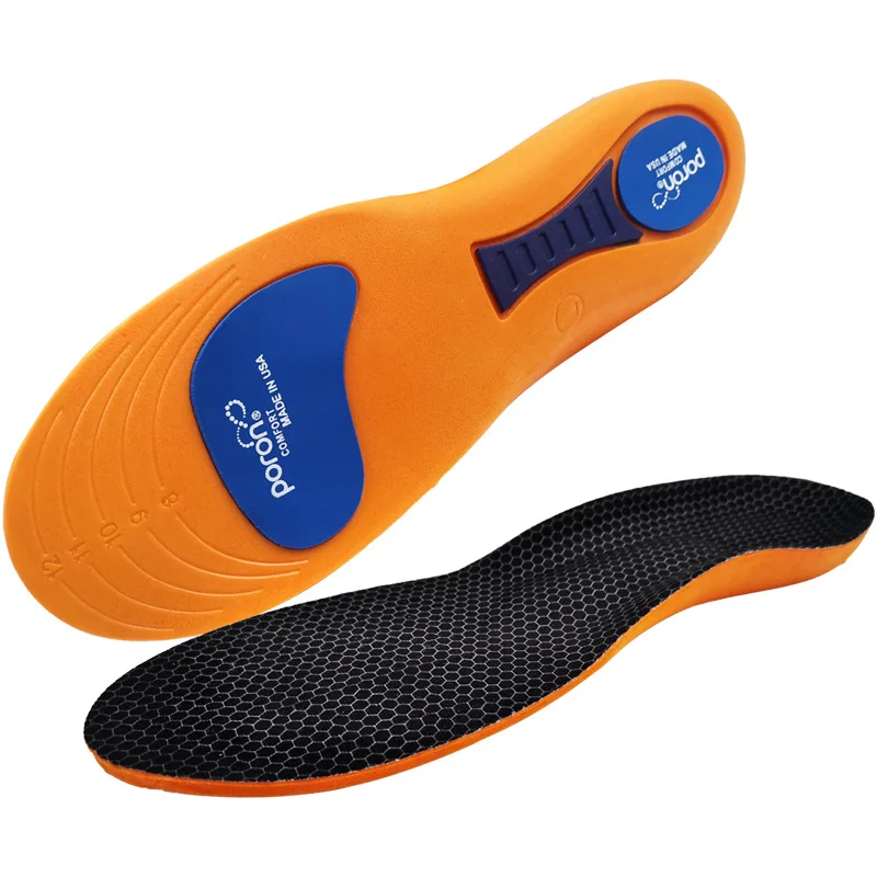 1Pair Unisex Orthotics Arch Support Heel Pad Flat Feet Correction Plantar Fasciitis Bone Spur PU Insoles Foot Care Insert
