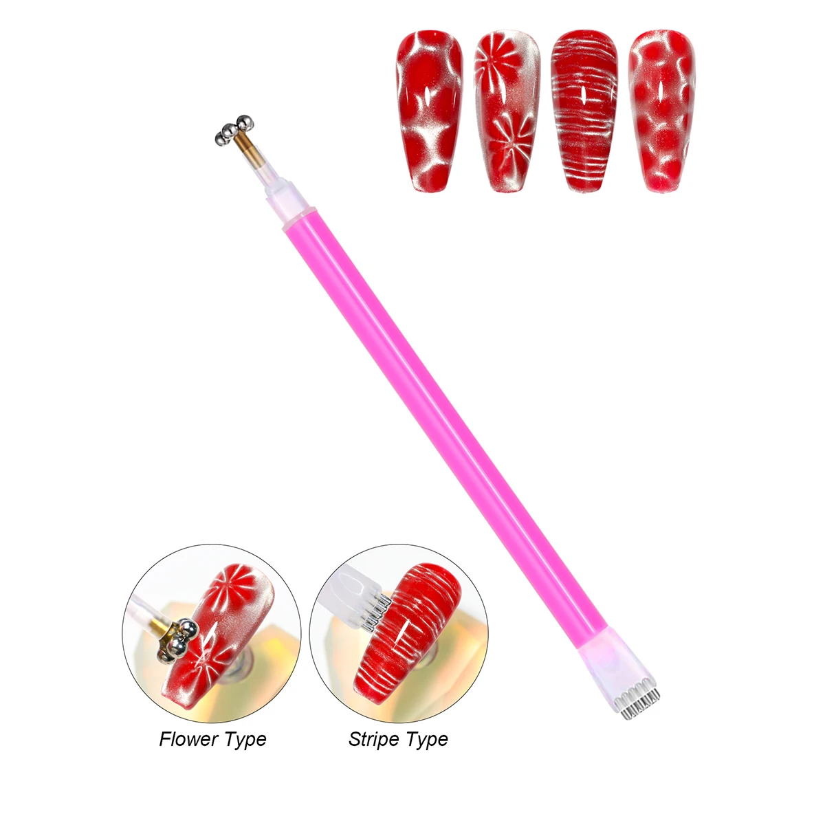 4/5/10Pcs Multi Functional Nail Art Magnetic Stick Kits For Cat Eye Gel Decoration Magnetic Bar Nail Enhancement Tool
