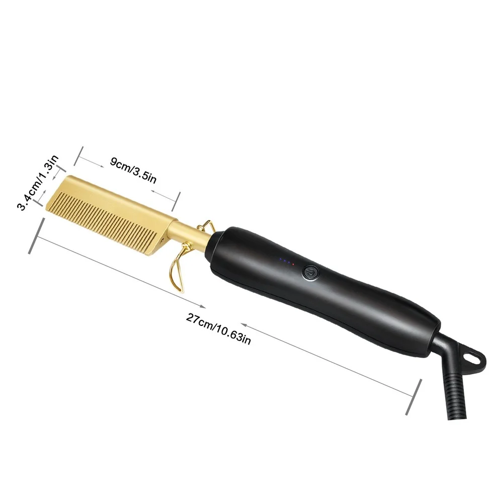 Alisador de Cabelo em Linha Modelador de Cabelo Plana Ferros Alisamento Escova Quente Aquecimento Pente Reta Estilor Ondulação Ferro 15 Online shopping