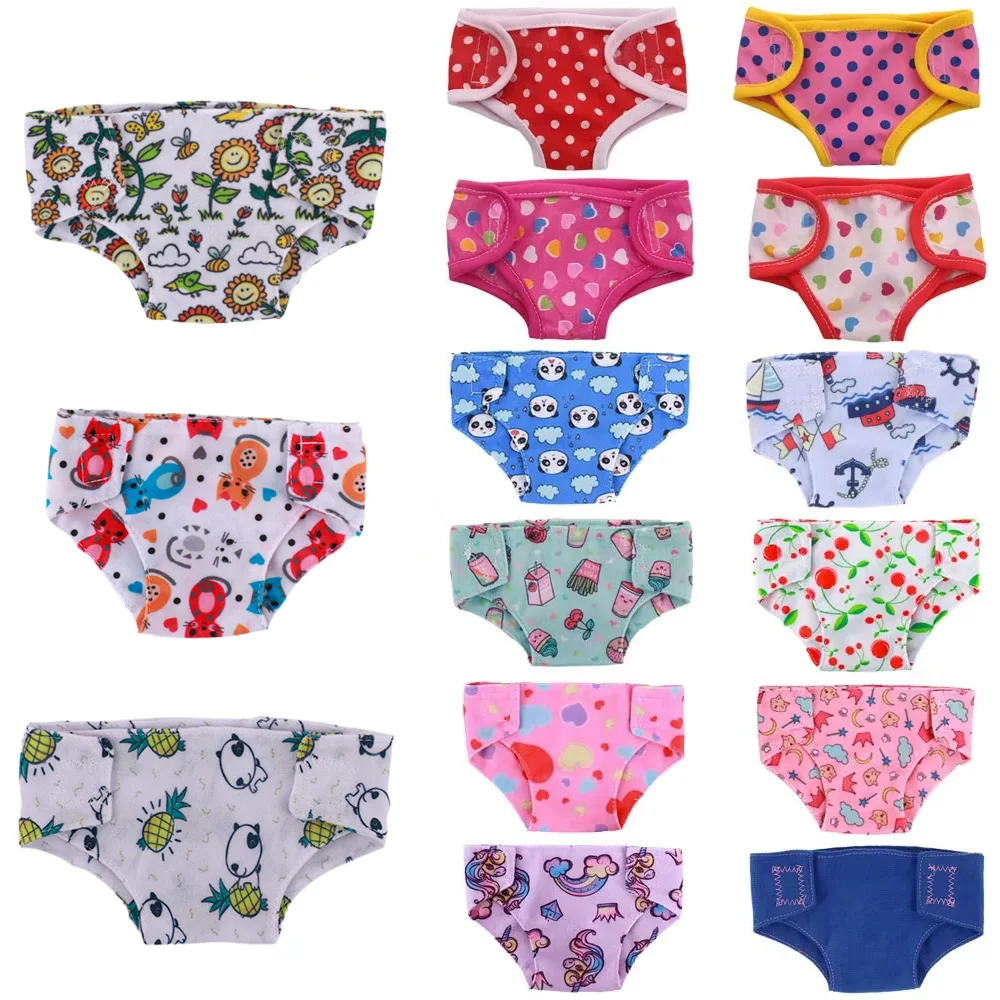 Festive Doll Clothes Set - Christmas Underwear & Diapers