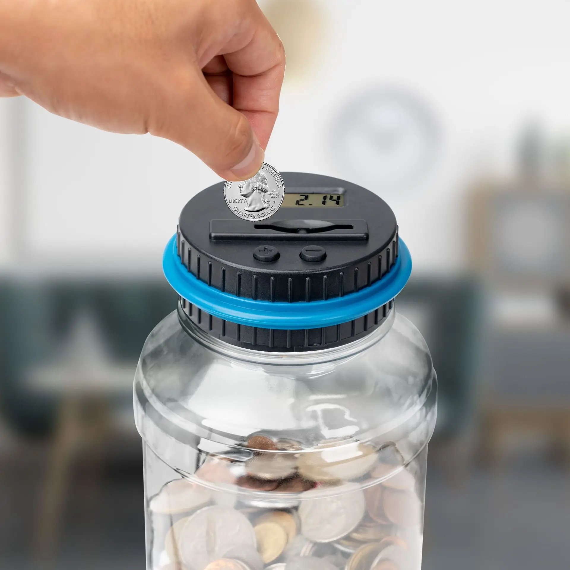 Electronic Piggy Bank Counter Coin Digital LCD Counting Coin Money Saving Box Jar Coins Storage Box For USD EURO Money Gifts