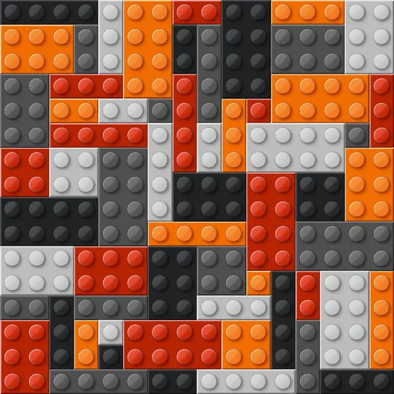 estar, 3D Lego Bricks, Quarto das crianças,