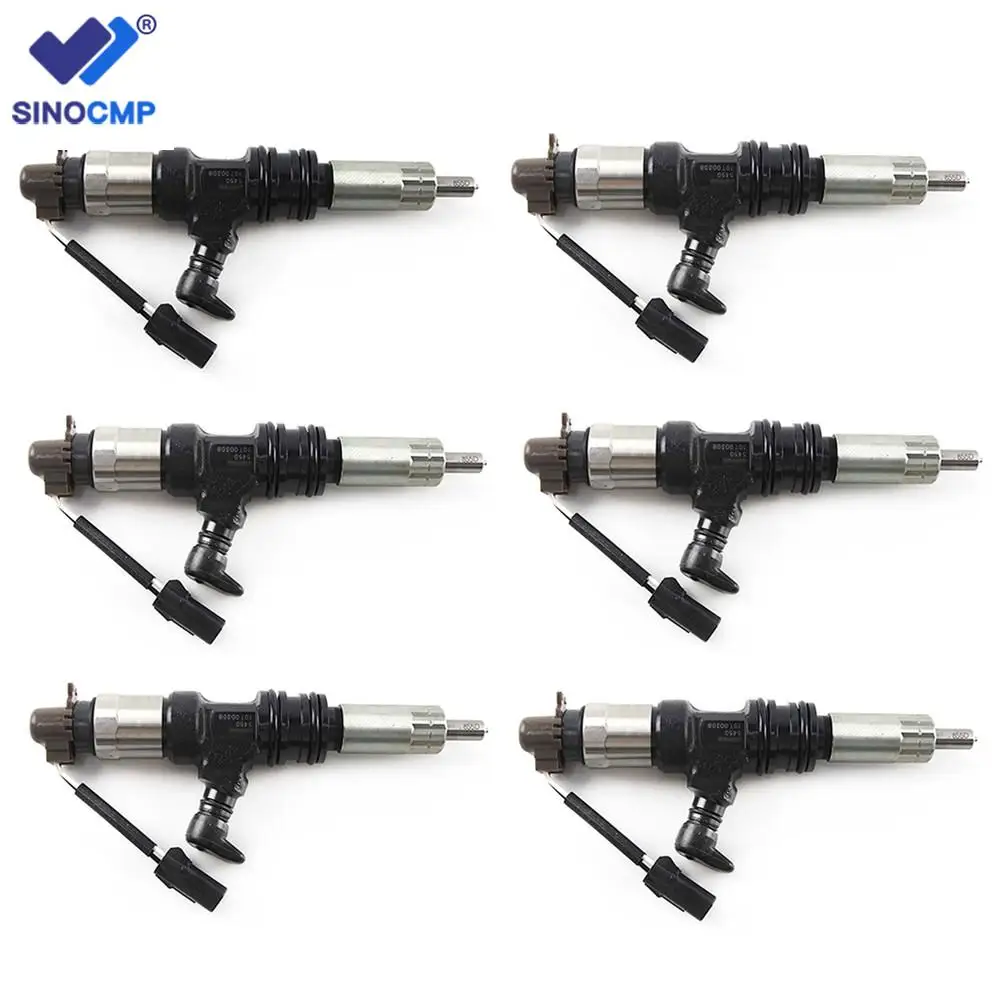 

6Pcs Fuel Injector Nozzles 095000-5450 Engine Injector for Mitsubishi 6M60 Fuso ME302143 Diesel Repair Parts w/3 Month Warranty