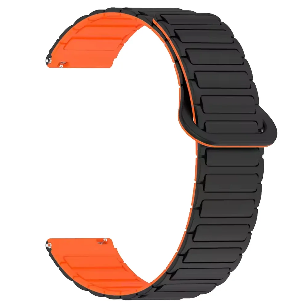 Enhanced Magnetic Silicone Loop Watch Strap - 22mm Band with Suunto Compatibility Removed