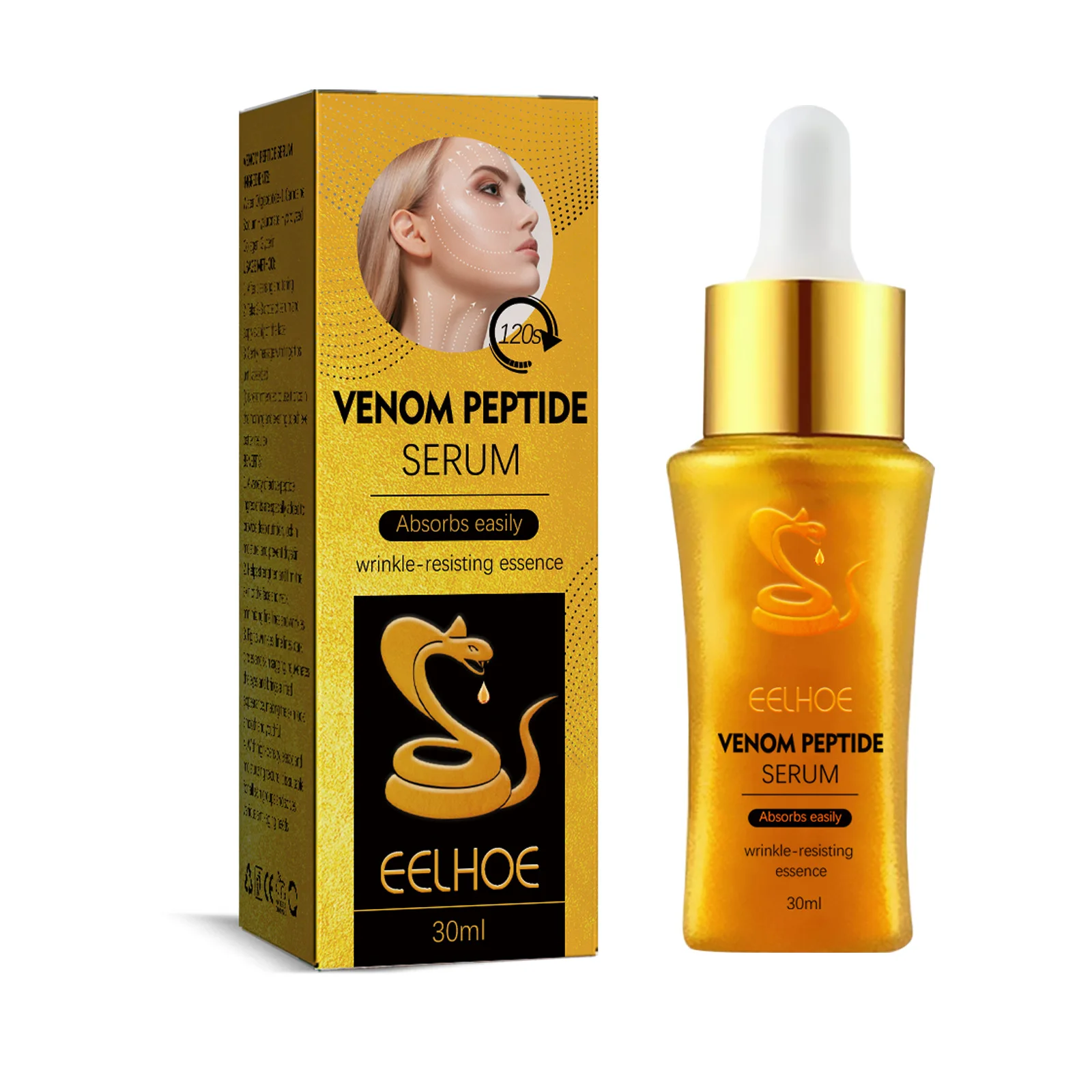 Snake Venom Serum Anti Aging Reduces Wrinkle Tightening Skin Firming Lifting Moisturizing Hyaluronic Acid Whitening Face Essence 2