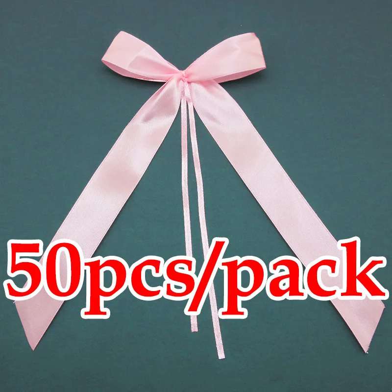500 pezzi di nastro di raso con fiocchi da 5 cm, piccola ghirlanda in raso, decorazione, fiocco per regali, fai da te, fiocchi per decorazioni di nozze, regalo di San Valentino, confezione