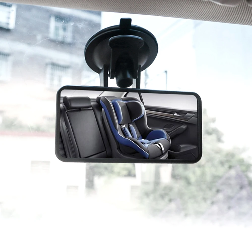 아크릴 플라스틱 안전  자동차 거울 후면보기 미러 와이드 뷰 흡입 컵 거울 조정 가능한 시야각