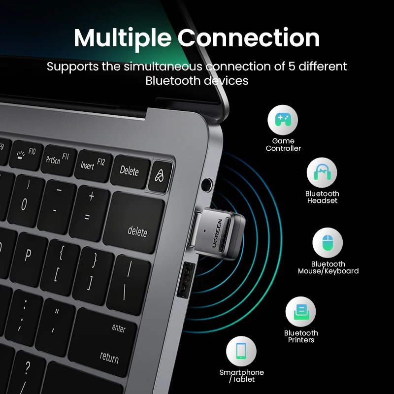 Bluetooth Transceiver Adapter Bluetooth Aux Adaptor Bluetooth Adapter Wireless USB Adapter USB Bluetooth 5.3 5.0 Adapter Receiver Transmitter EDR Dongle PC Wireless Transfer for Bluetooth Headphone Speakers Mouse