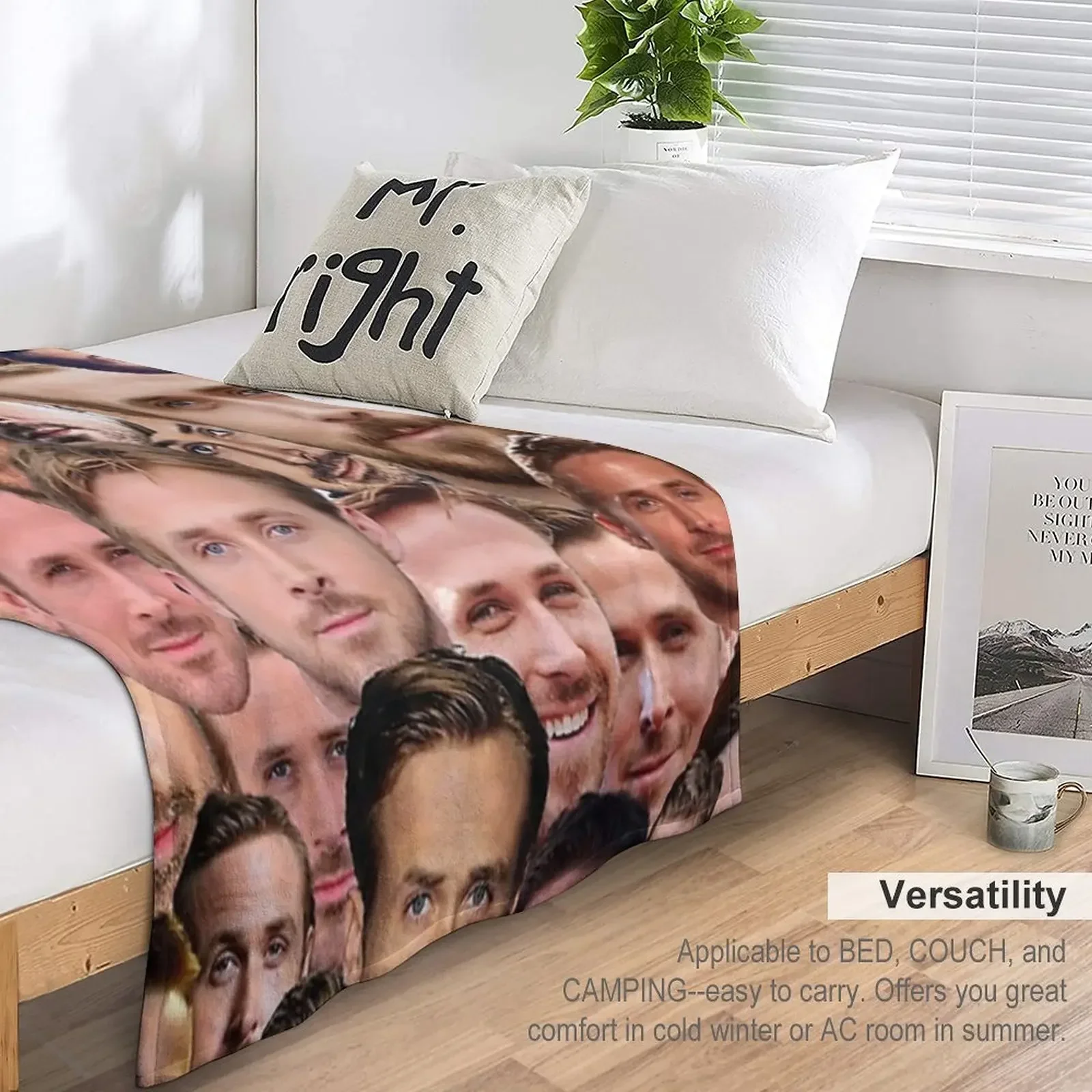 RYAN GOSLING Throw Blanket Camping Blanket cosplay anime Dorm Room Essentials Soft Blanket 5