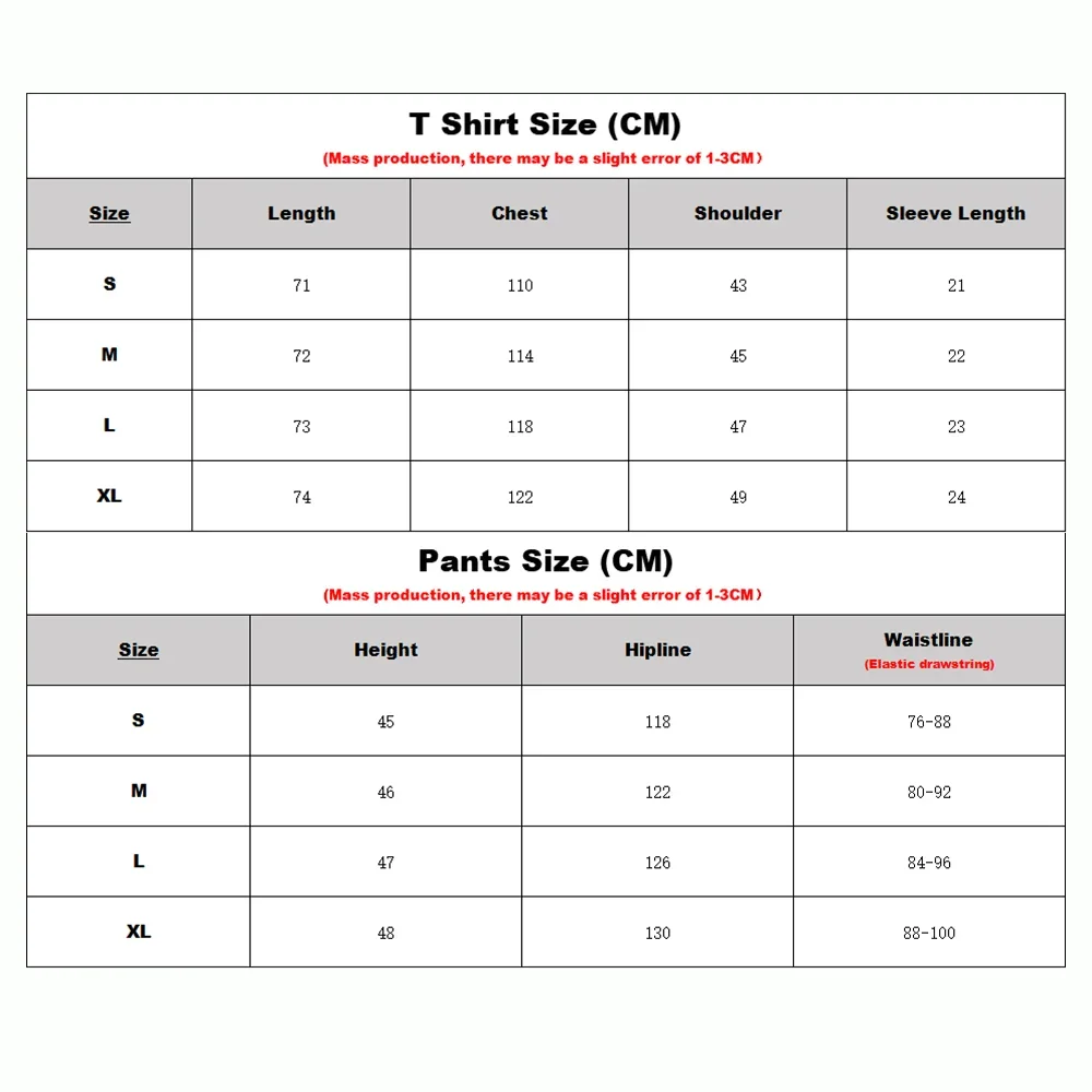 Sy-world Clothing y2k Summer High Street T-shirt Pants Hip Hop Men Women Unisex T Shirt Cotton Casual Sports Short Sleeve Tees 6