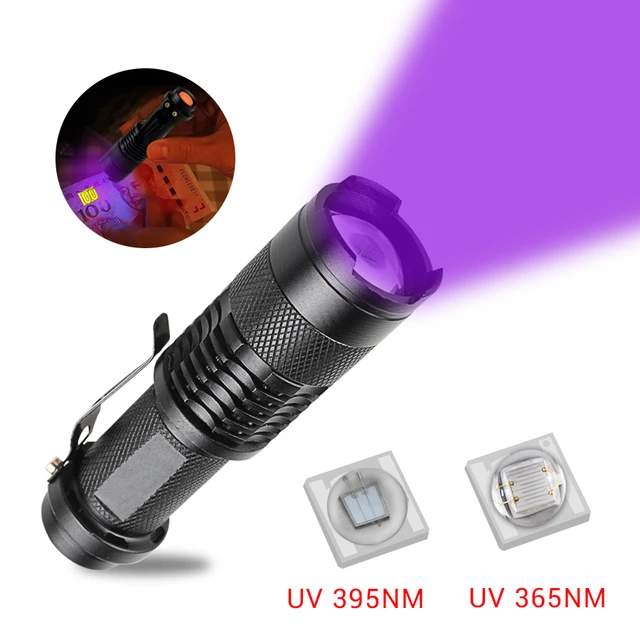 395nm UV Flashlight Blacklight Zoomable USB Rechargeable UV Light Ultraviolet  Flashlight for Pet Urine Detection Resin Curing - AliExpress