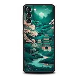 Japans Landschap Zachte Zwarte Telefoonhoes