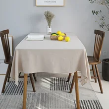 

Cotton Tablecloths, Waterproof Table Covers Retro Small Fresh Beige Dining Table Coffee Table Deco