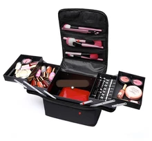 

Make Up Bag Hand-held Large Capacity Multi-layer Manicure Hairdressing Embroidery Tool Kit Cosmetics Storage Case Toiletry Bag