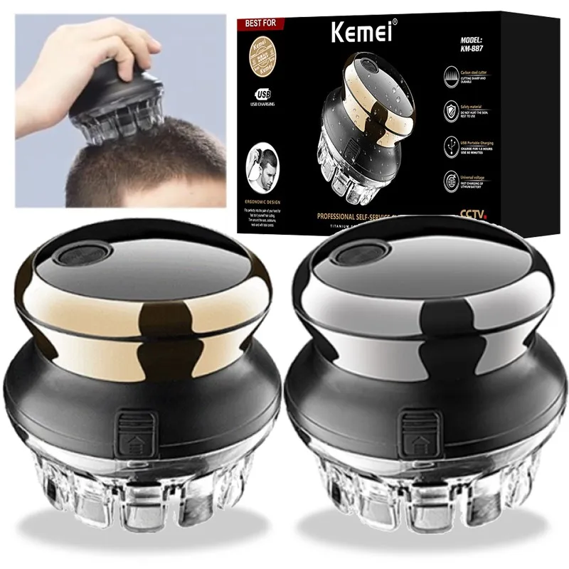KM887 UFO electric even cut rotary hair trimmer for men washable