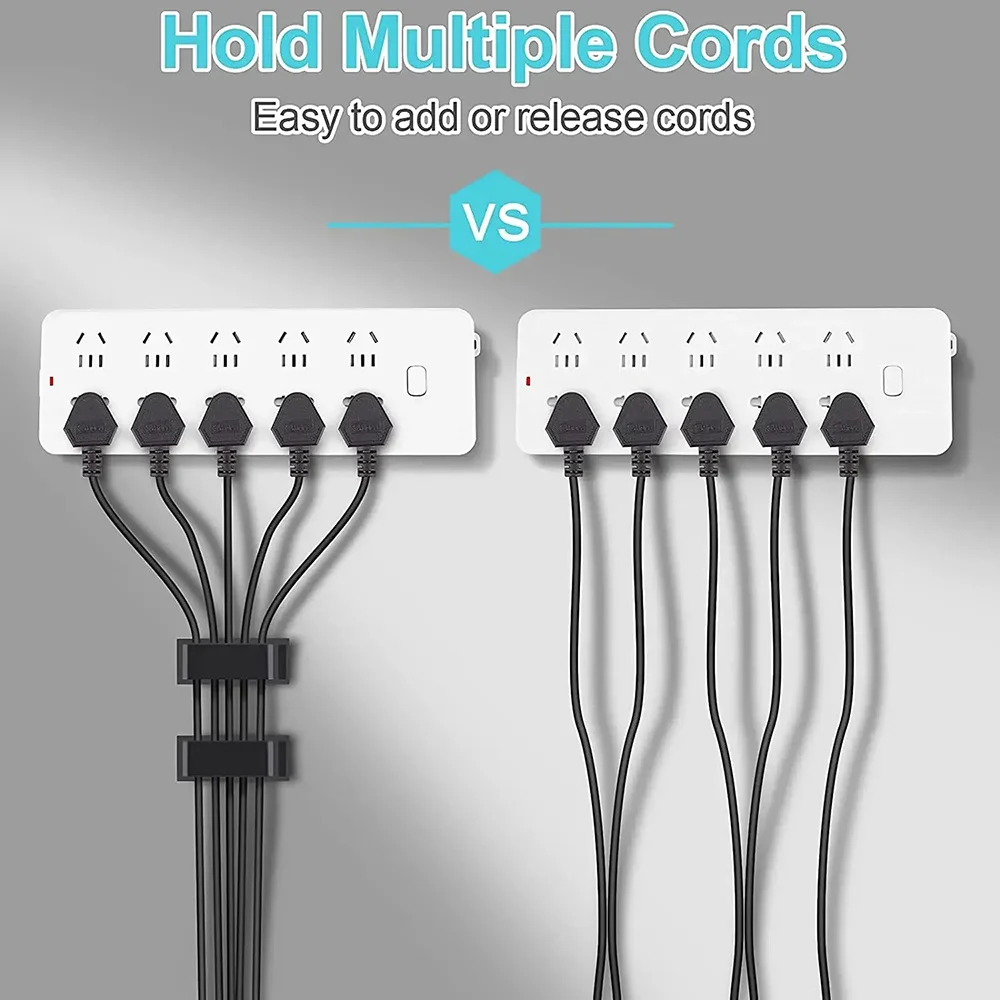 10Pcs Cable Fixing Clip Cable Wire Sorting Buckle Chassis Organizer 19*47 Black and White Cable Organizer Management