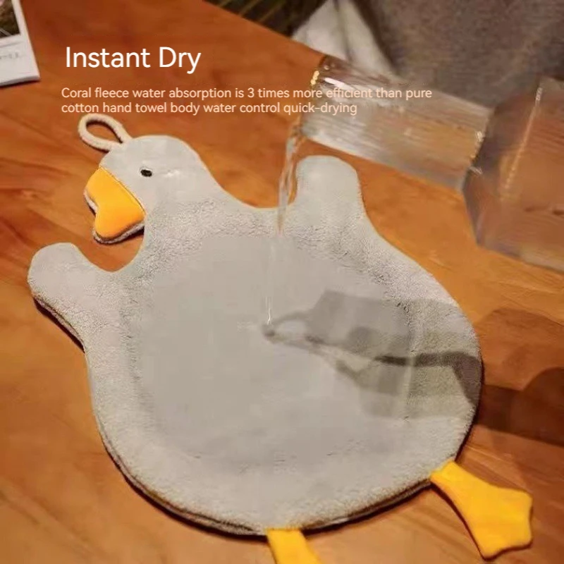Goose Hand Towel Quick Drying Hanging Kitchen Bathroom