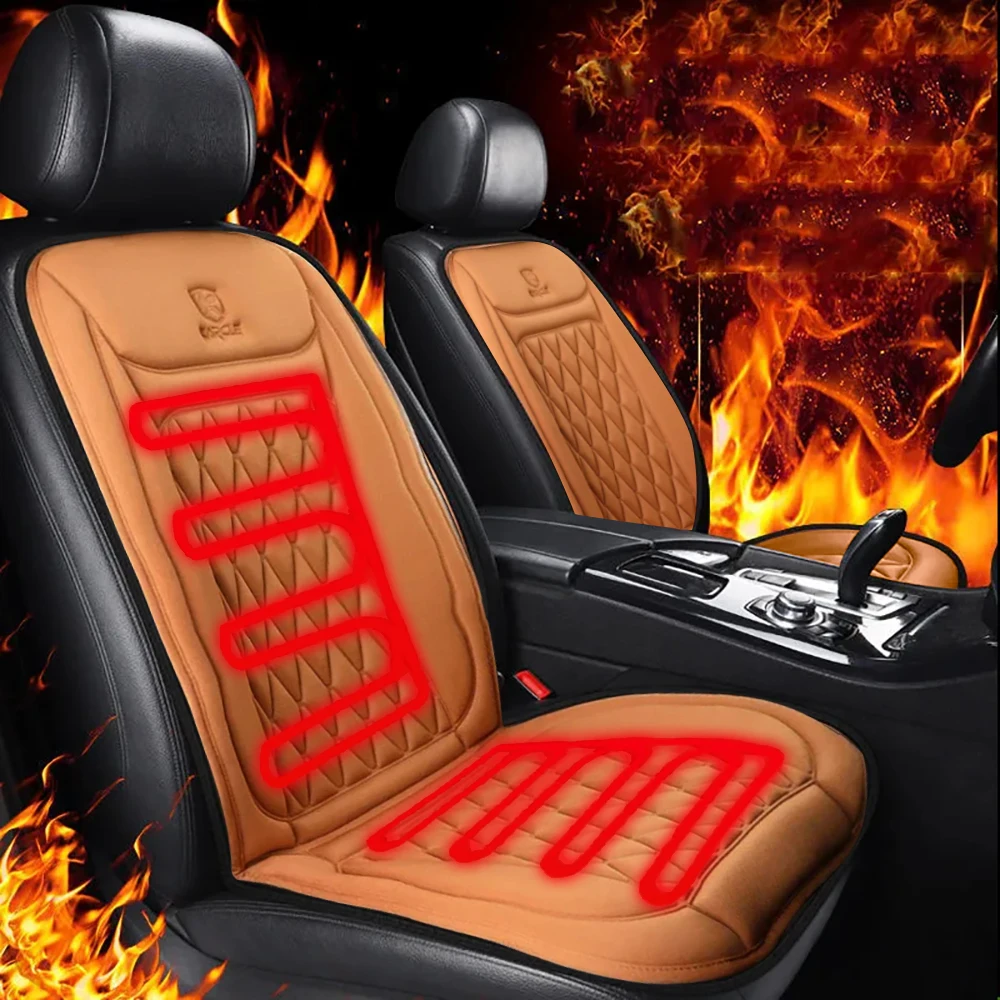 Car Seat Heating 12V 24V Fast Heated Car Seat Cover Flannel Cloth Car
