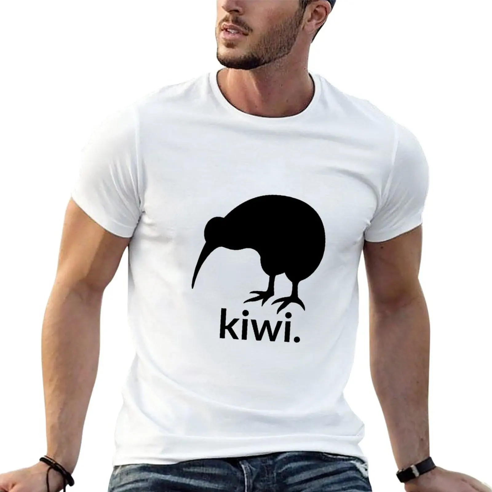 

Футболка Kiwi с графикой для мальчика, летний топ на заказ, облегающие футболки для мужчин