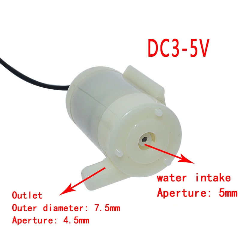 Petite pompe à eau horizontale subSN, DC 3V, fontaine verticale DC3W, mini 4.5V, 5V, 6V disponible