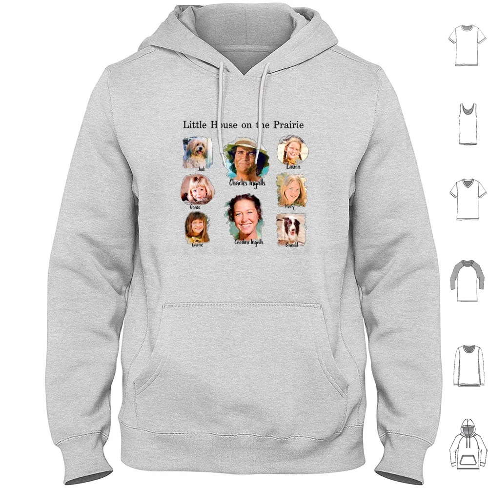 Alls Family Little House On The Prairie Felpa Con Cappuccio In Cotone A Maniche Lunghe Michael Landon Little House On The Prairie Tv Show Tv