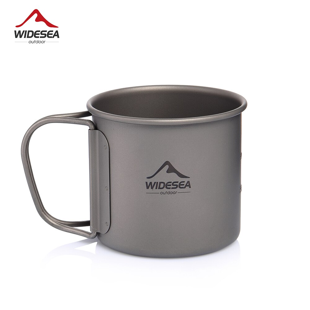  Widesea Camping Mug Titanium Cup Tourist Tableware Picnic Utensils Outdoor Kitchen Equipment Travel Cooking Set Cookware Hiking 