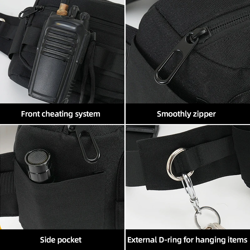 Outdoor Sports Chest Bag Multifunctional Water Bottle Fanny Pack Large Capacity Running Hiking Camping Waist Packs Fishing Bags 4