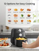 COMFEE' Compact 2.1 Quart Air Fryer with 12 Menu Options, Adjustable Timer & Temperature Control 180-400 degrees F, Dishwasher-S 3