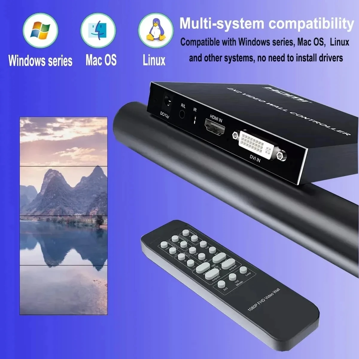 4K 2x2 HDMI   Ʈѷ, HDMI TV  μ, 1080P 60Hz 1X2 1X4 1X3 2X1 3x1 4X1  ƼĪ μ ö̼