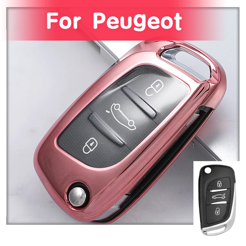 

Новинка, автомобильный флип-чехол из ТПУ для Citroen C1 C2 C3 C4 C5 XSARA PICA, для Peugeot 306 407 807, для DS DS3 DS4 DS5 DS6