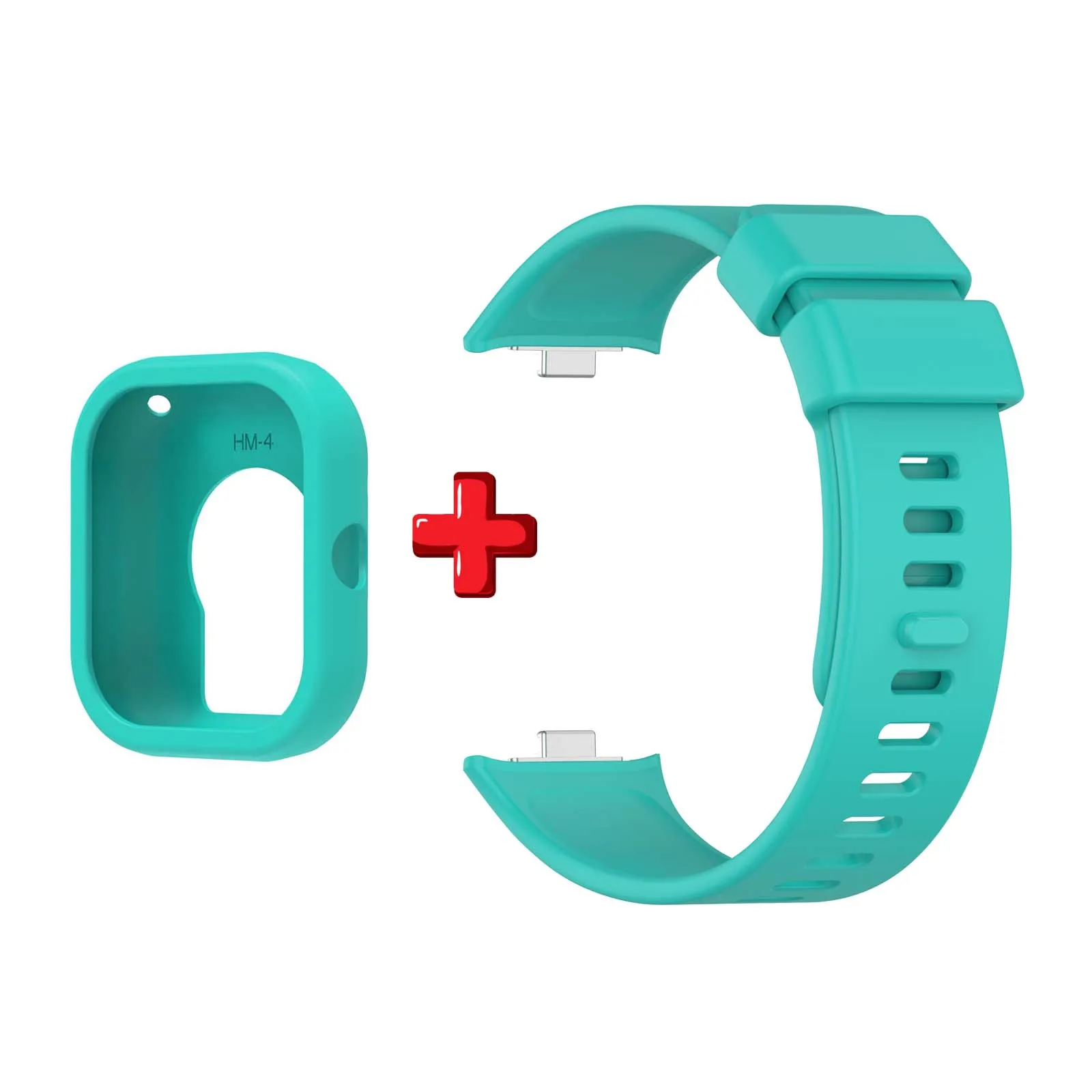 Silicone Watch Strap with Protective Case and Shockproof Screen Protector Cover