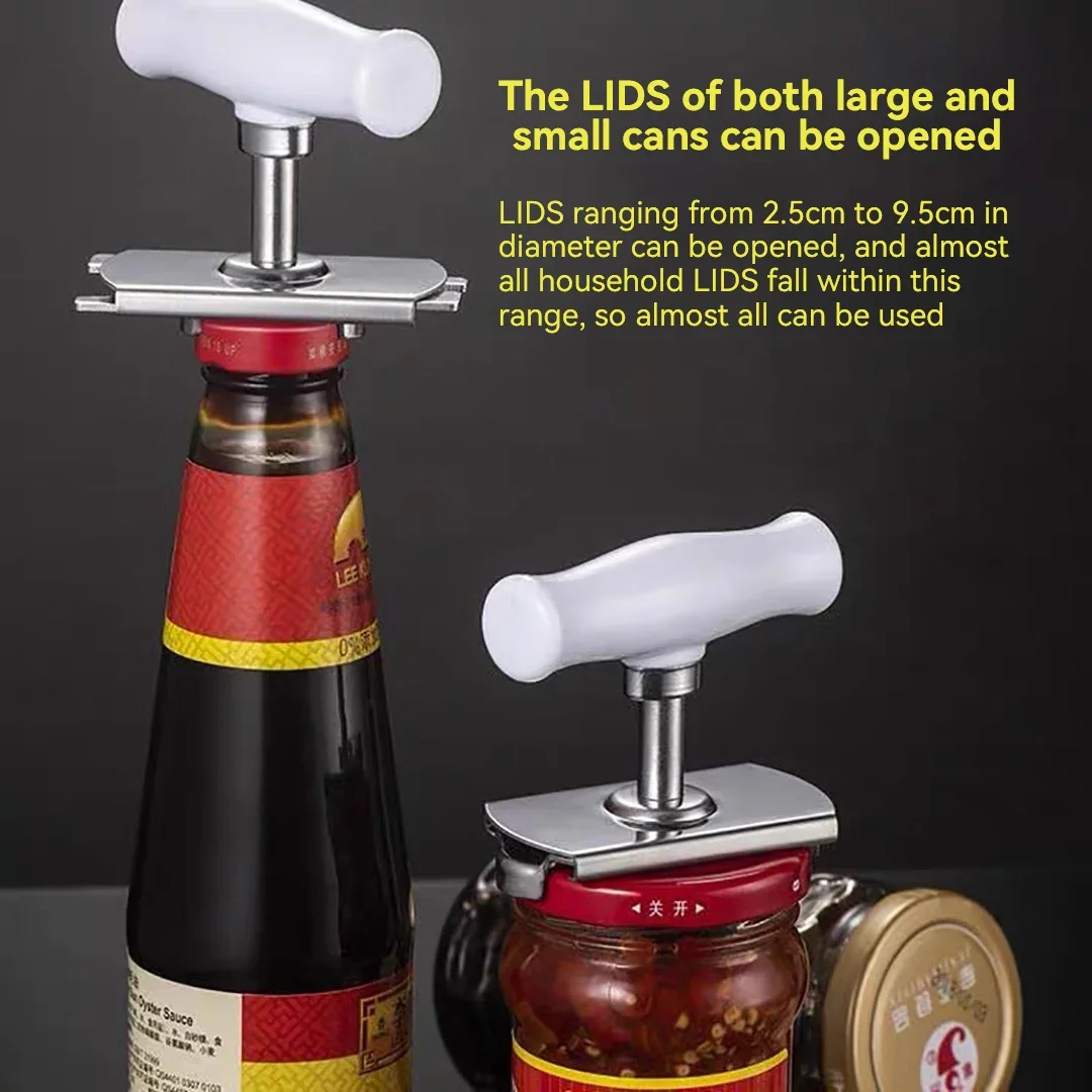 Stainless Steel Adjustable Jar Opener Lids off Jar Opener Bottle Can for 3-9.5CM Kitchen Accessories