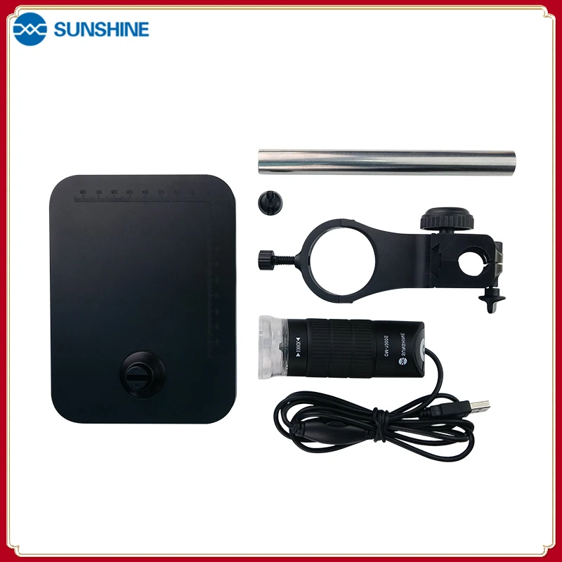 

SUNSHINE DM-1000S Digital Magnifying Glass 1000X Magnification With LED Adjustable Light USB Magnifying Mobile Phone Repair Tool