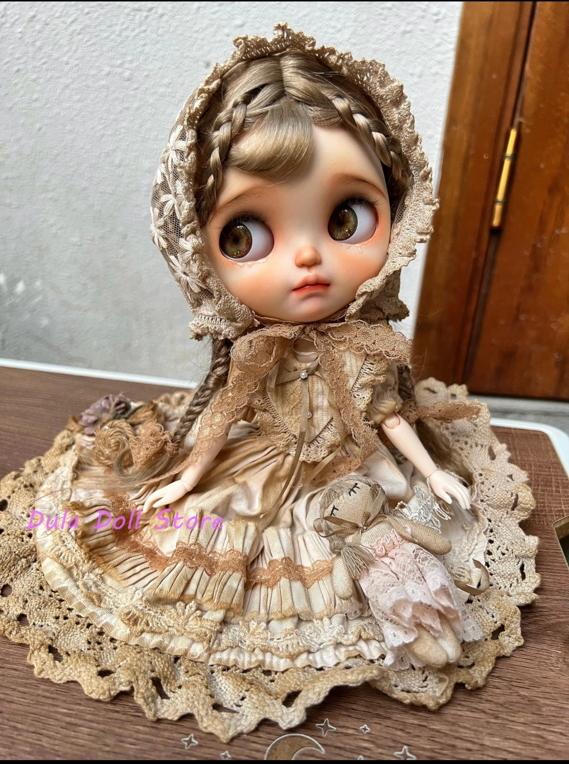 

Dula Doll Clothes Dress Tea dyeing skirt Blythe Qbaby ob24 ob22 Azone Licca ICY JerryB 1/6 Bjd Doll