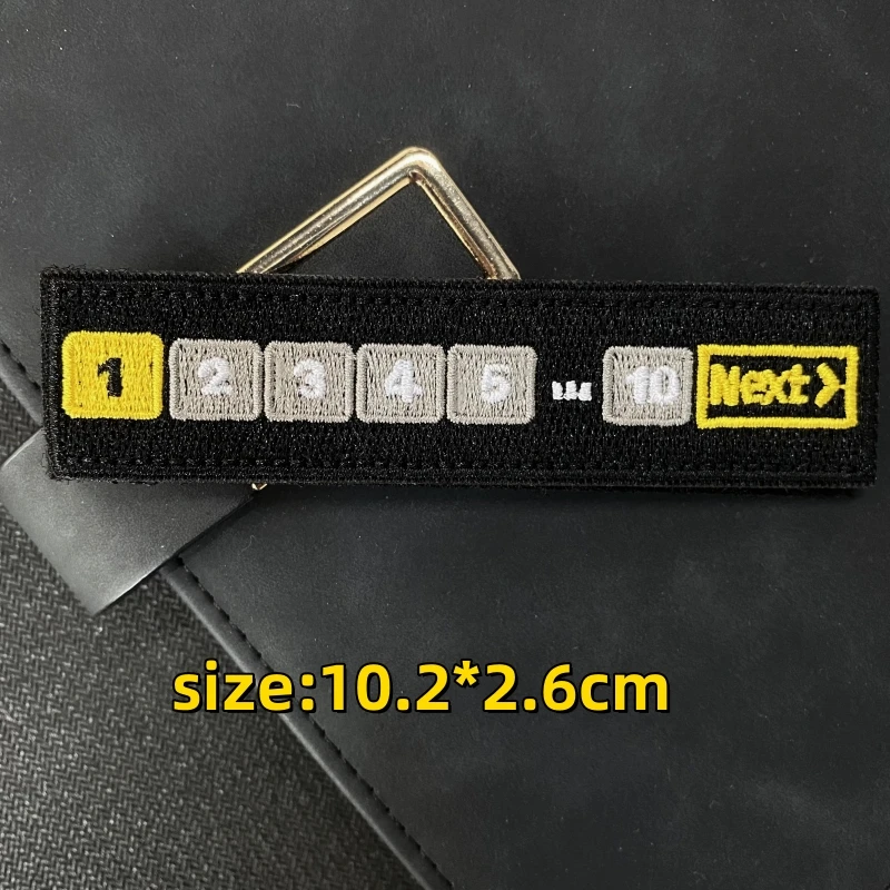 Oeteldonk Embleme Nummer Bar nächste lange Klett verschluss voll gestickte Brust streifen Outdoor-Rucksack taktische Weste Aufkleber – Detail 4