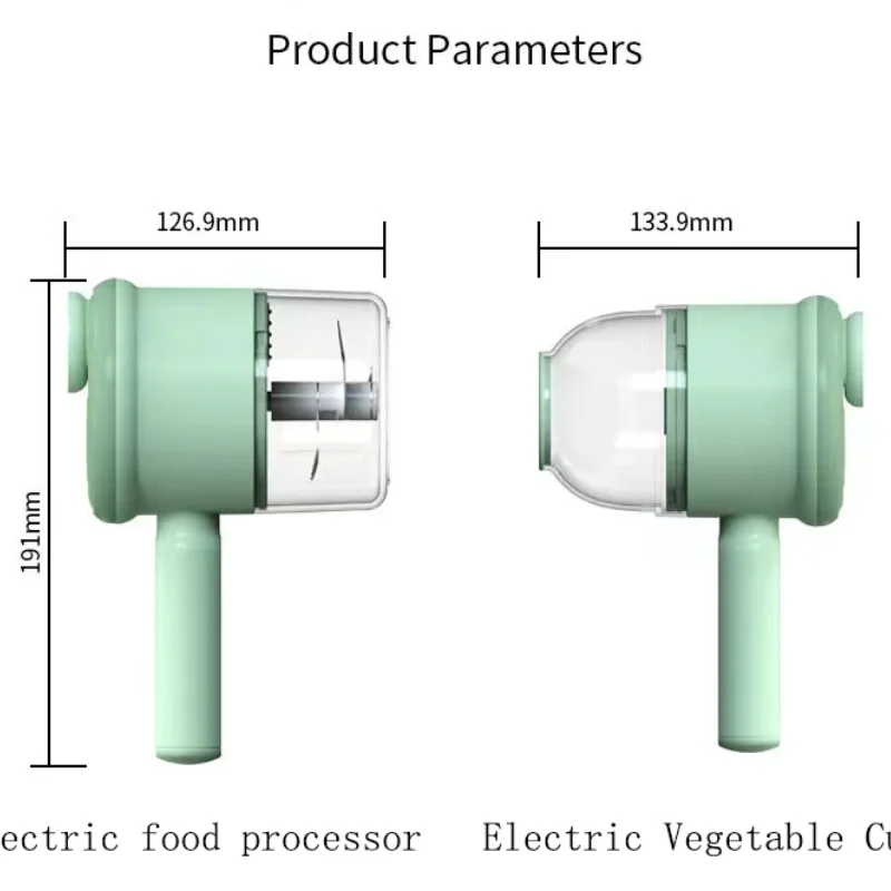 Vegetable Chopper 1PC Home Use USB Charging Garlic Automatic Slicing Multifunctional Chopper Handheld Kitchen Cooker