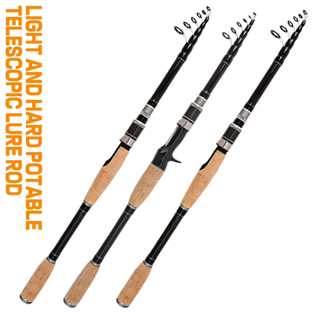 

Telescopic Lure Fishing Rod 1.8M 2.1M 2.4M 3.0M Carbon Fiber Spinning Casting Ultralight Portable Travel Pole Tackle