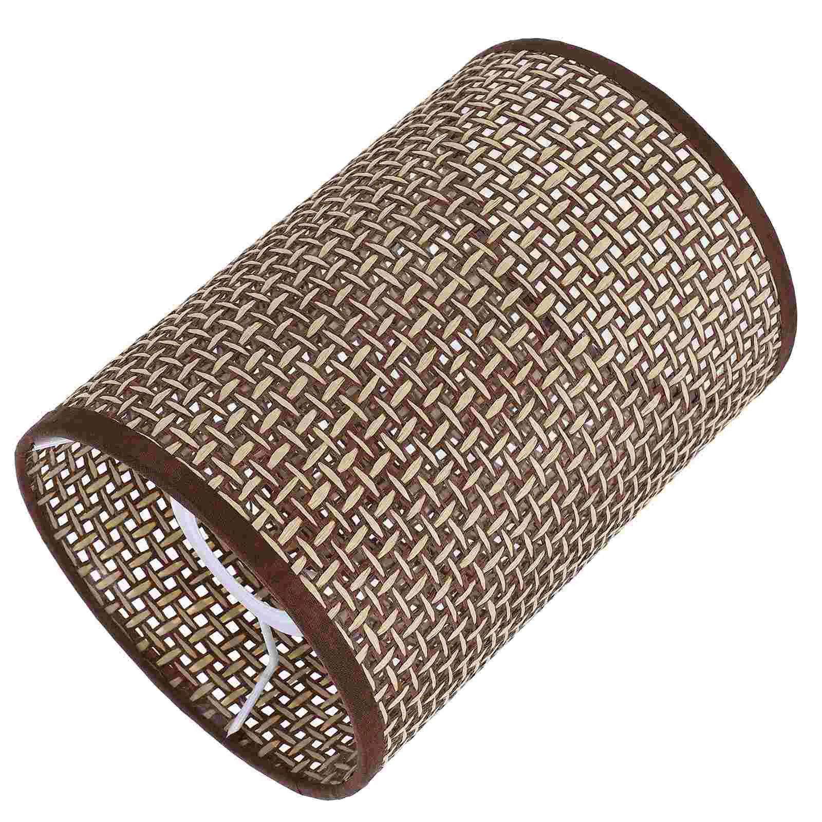 

Floor Lamp Shade Rustic Shades Table Woven Long Holder Country Rattan for Lamps Drum Floor