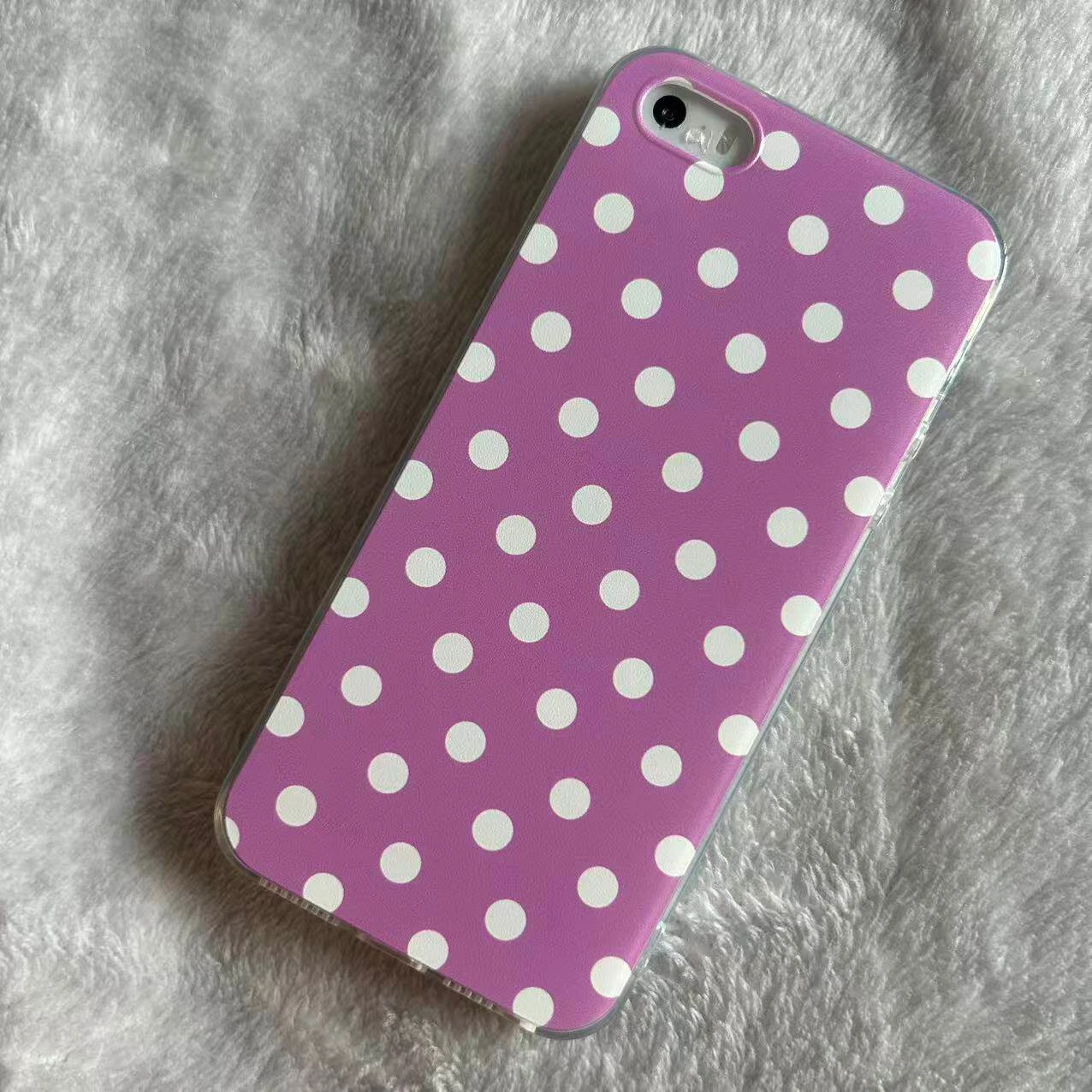 Vibrant Colorful Polka Dots Feather Texture Phone Case