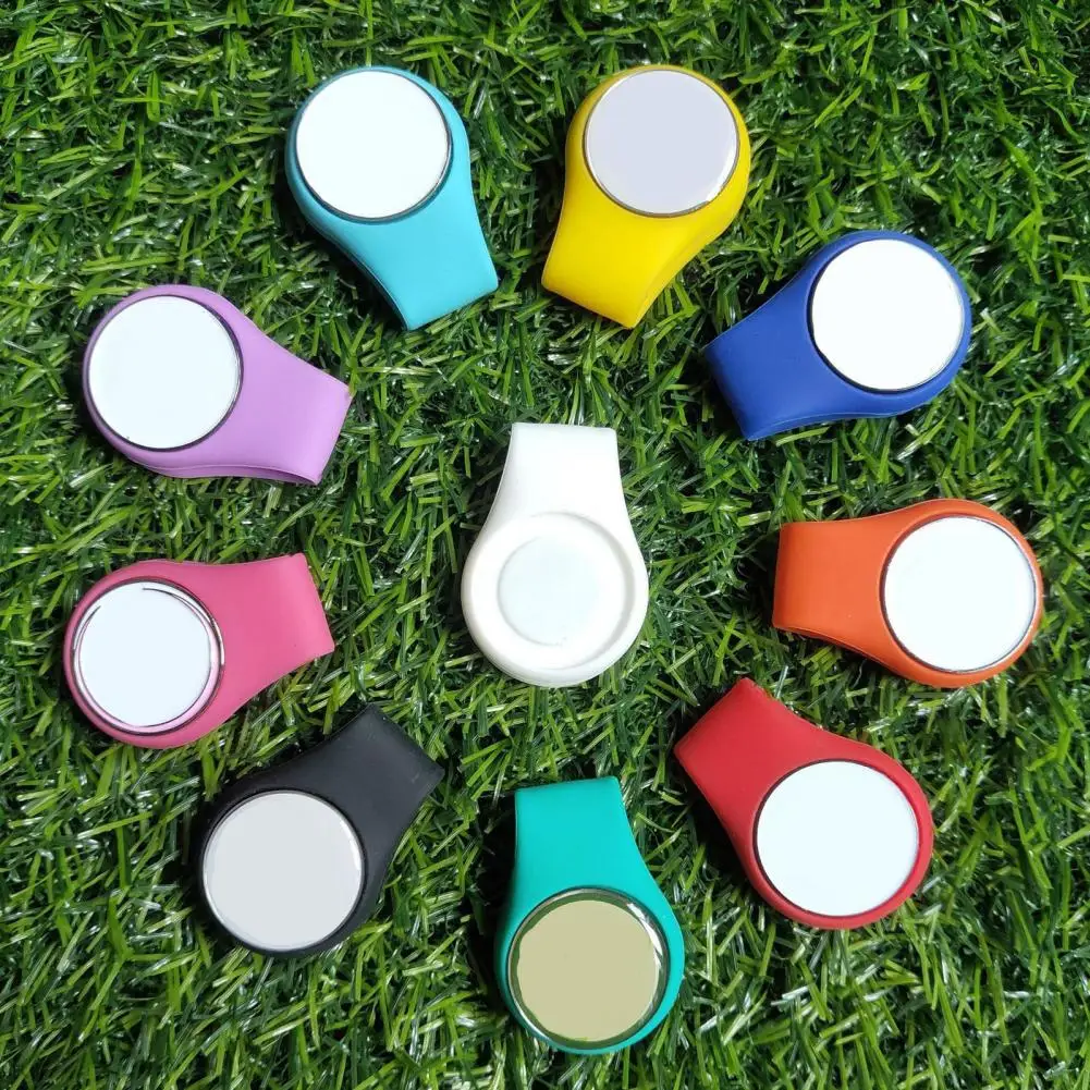 

2Pcs Golf Hat Clip Magnetic Adsorption Rustproof Removable Waterproof Silicone Magnetic Golf Ball Marker Hat Clip Golf Supplies