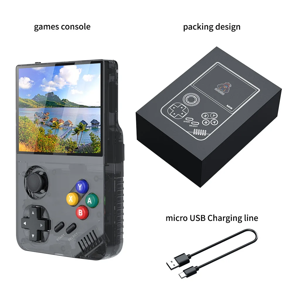 M19 retro handheld game console high-definition 3.5-inch IPS screen with built-in 20000 game 3D large PSP PS1 children's gift