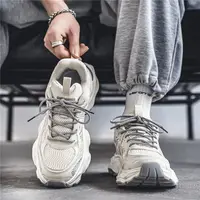 Baskets décontractées pour hommes, nouvelle collection printemps 2026, en maille respirante, style coréen Y2K, polyvalentes, à semelle épaisse, type « Dad Shoes » 1